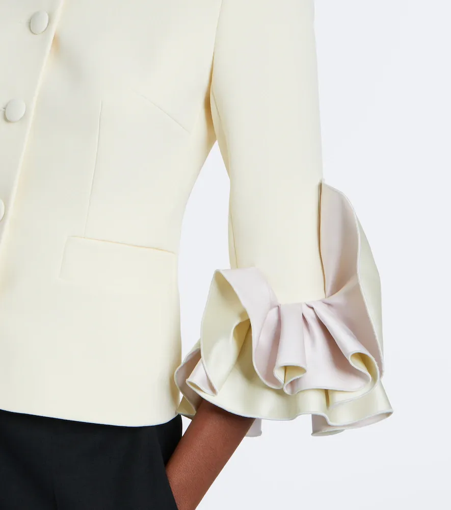 Safiyaa Omona duchesse-trimmed crêpe blazer | Thumbnail 5 Safiyaa Omona duchesse-trimmed crêpe blazer | Thumbnail 5