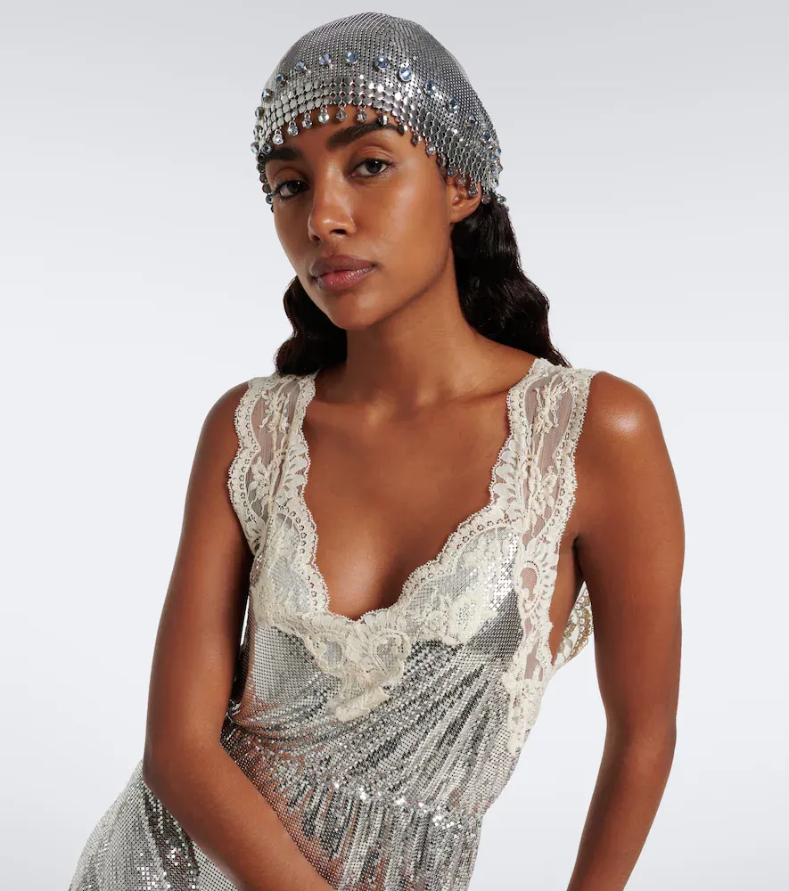 Rabanne Crystal-embellished chainmail beanie | Thumbnail 4 Rabanne Crystal-embellished chainmail beanie | Thumbnail 4