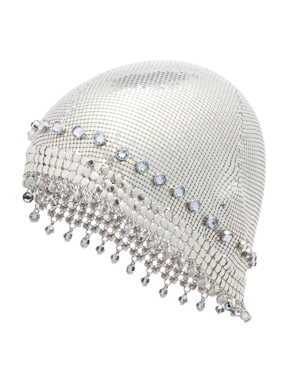 Rabanne Crystal-embellished chainmail beanie