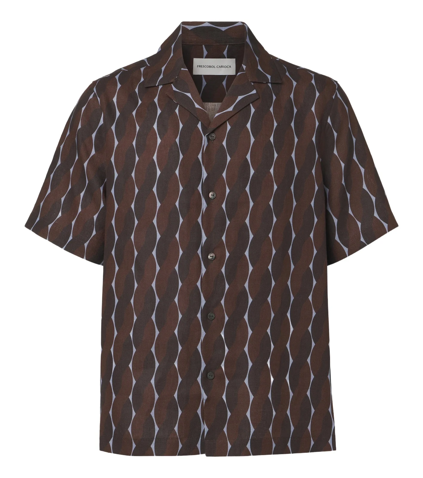 Roberto printed linen bowling shirt Roberto printed linen bowling shirt
