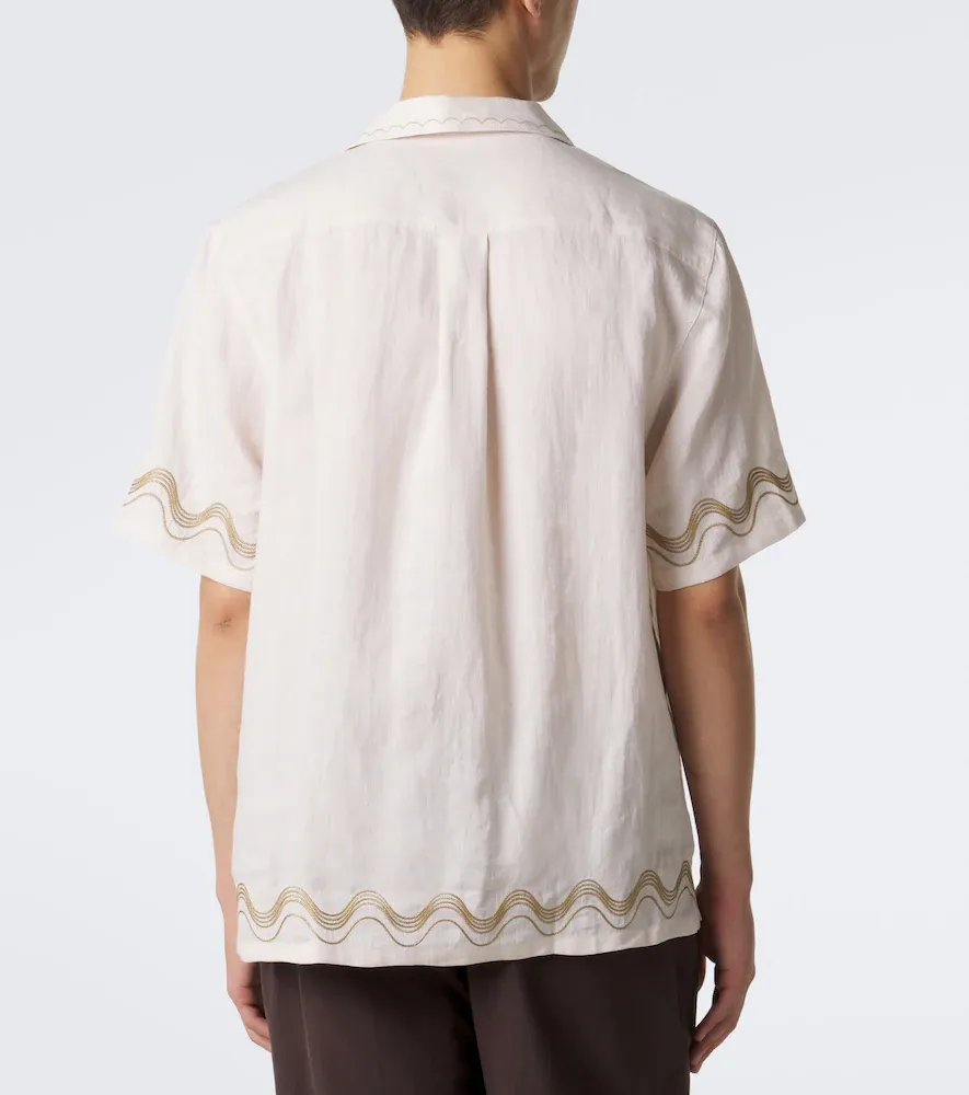 Frescobol Carioca Alves embroidered linen bowling shirt | Thumbnail 2 Frescobol Carioca Alves embroidered linen bowling shirt | Thumbnail 2