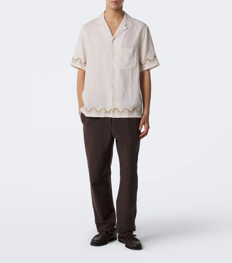 Frescobol Carioca Alves embroidered linen bowling shirt | Thumbnail 3 Frescobol Carioca Alves embroidered linen bowling shirt | Thumbnail 3