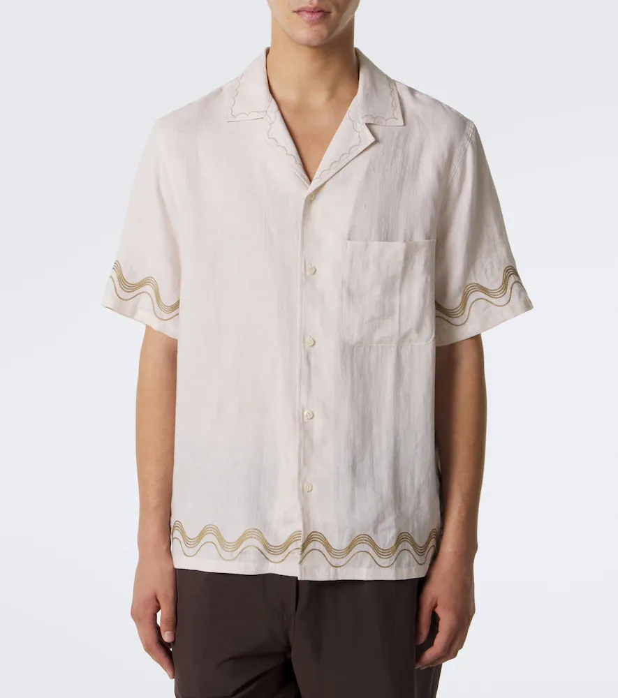 Frescobol Carioca Alves embroidered linen bowling shirt | Thumbnail 4 Frescobol Carioca Alves embroidered linen bowling shirt | Thumbnail 4