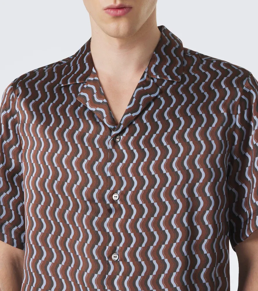 Frescobol Carioca Roberto printed silk bowling shirt | Thumbnail 2 Frescobol Carioca Roberto printed silk bowling shirt | Thumbnail 2