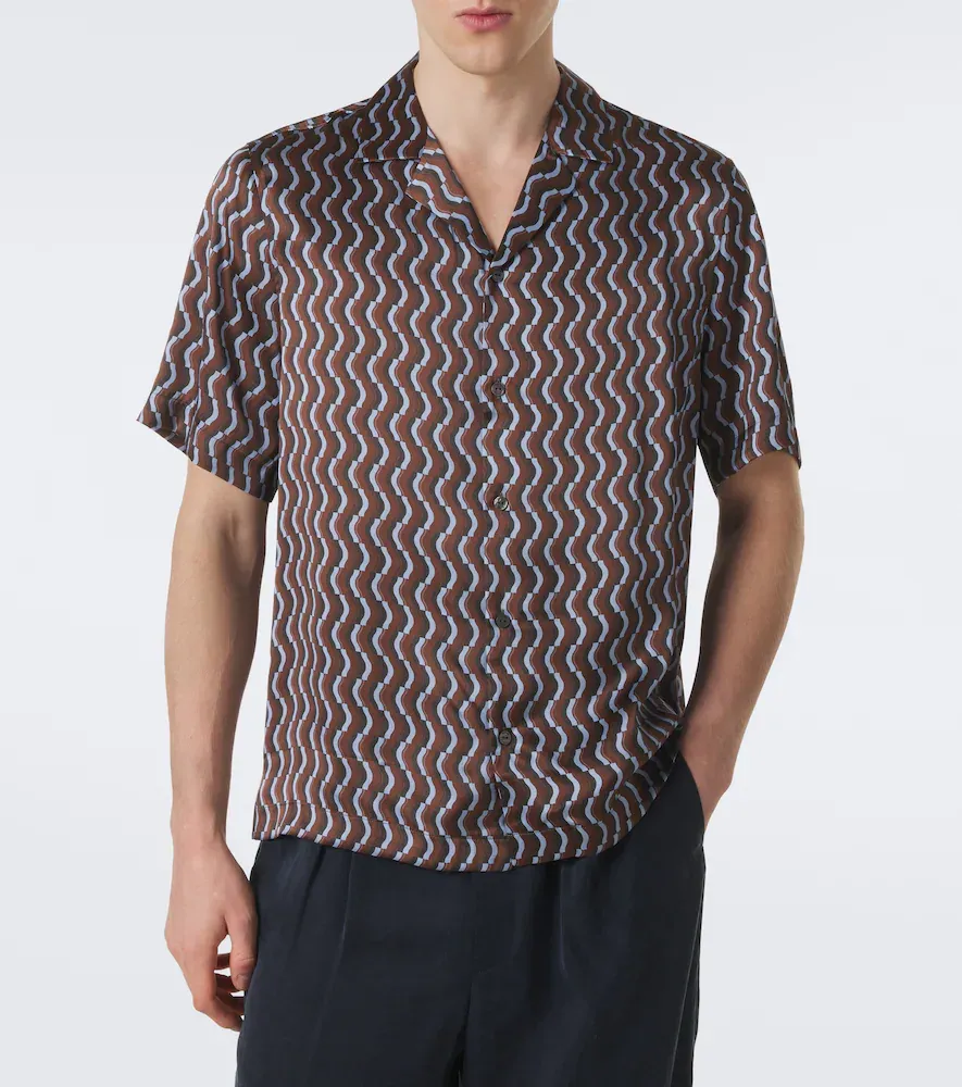 Frescobol Carioca Roberto printed silk bowling shirt | Thumbnail 5 Frescobol Carioca Roberto printed silk bowling shirt | Thumbnail 5