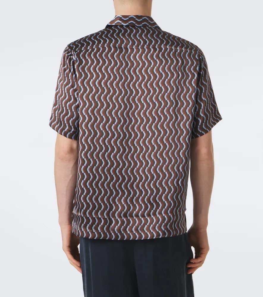 Frescobol Carioca Roberto printed silk bowling shirt | Thumbnail 6 Frescobol Carioca Roberto printed silk bowling shirt | Thumbnail 6