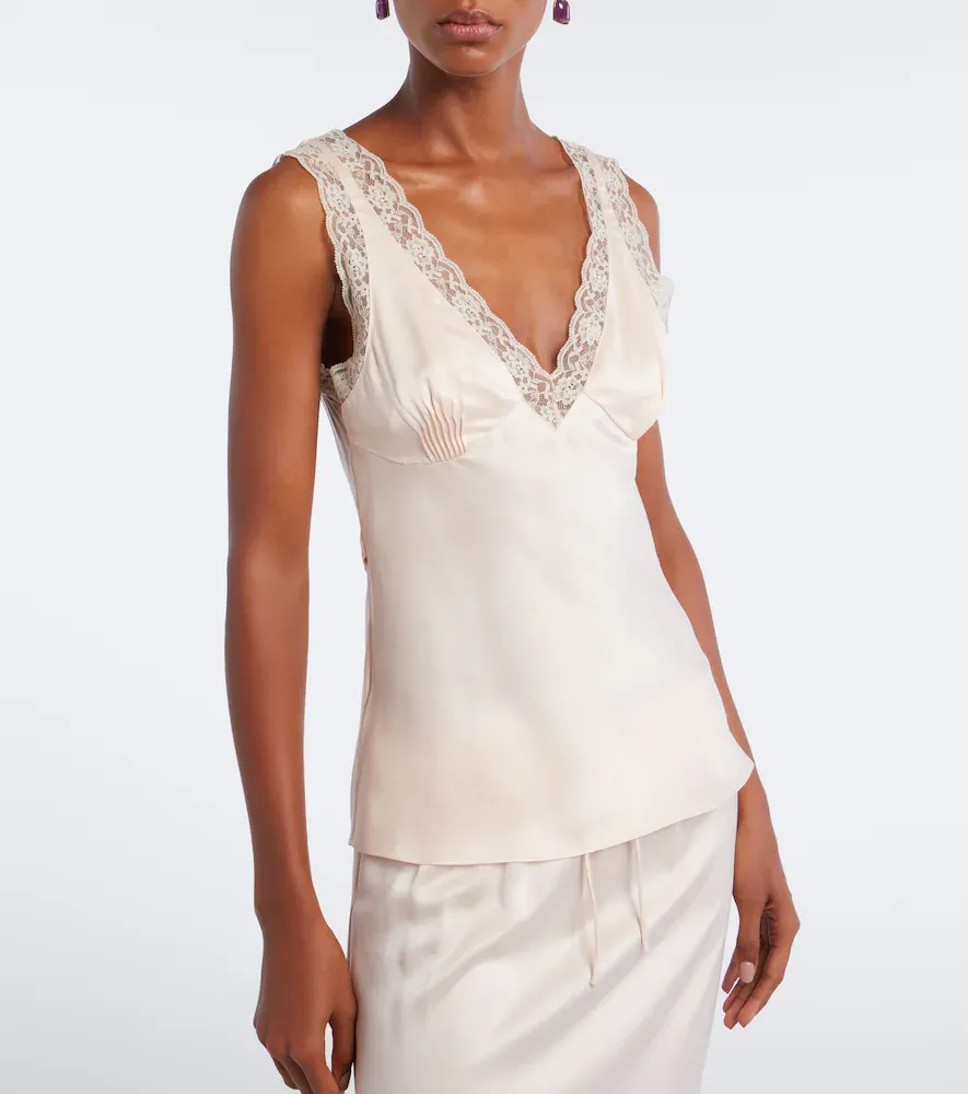 Posse Blake lace-trimmed silk satin top | Thumbnail 2 Posse Blake lace-trimmed silk satin top | Thumbnail 2