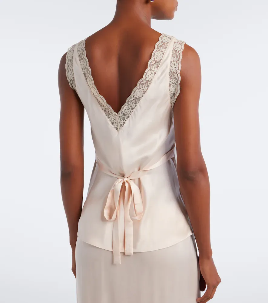 Posse Blake lace-trimmed silk satin top | Thumbnail 3 Posse Blake lace-trimmed silk satin top | Thumbnail 3