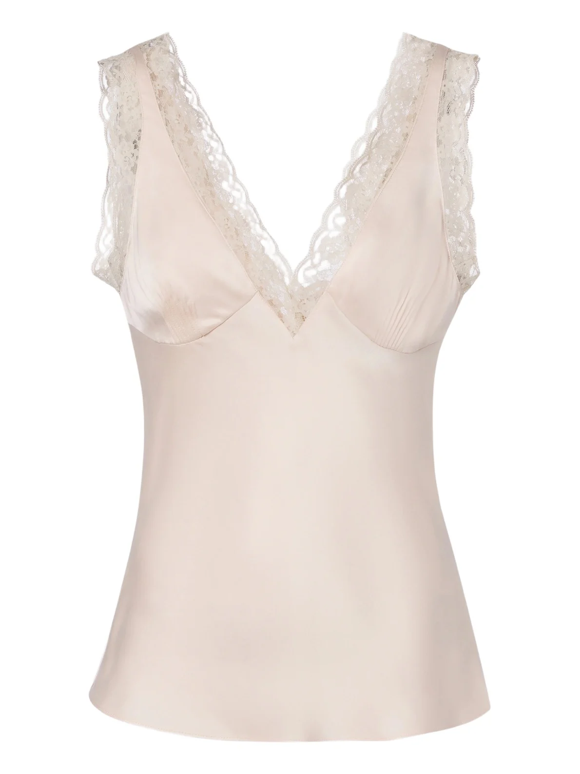 Blake lace-trimmed silk satin top Blake lace-trimmed silk satin top
