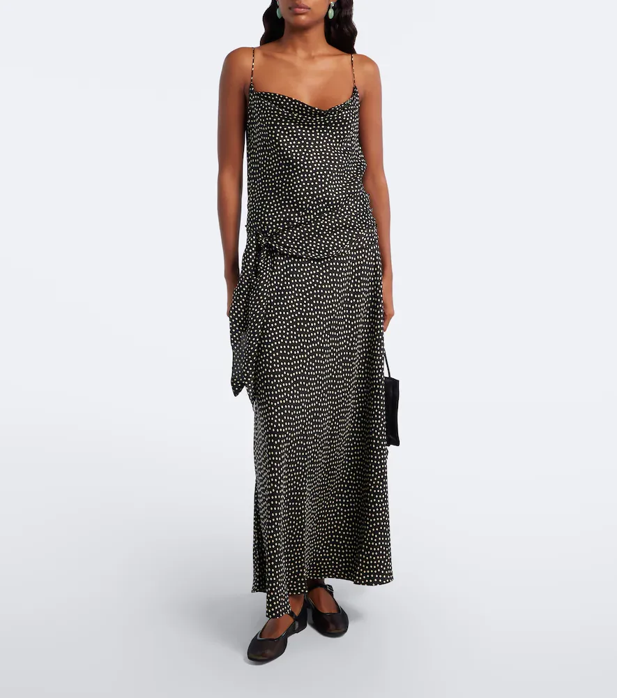 DÔEN Dôen Silvanie silk-blend twill midi dress | Thumbnail 5