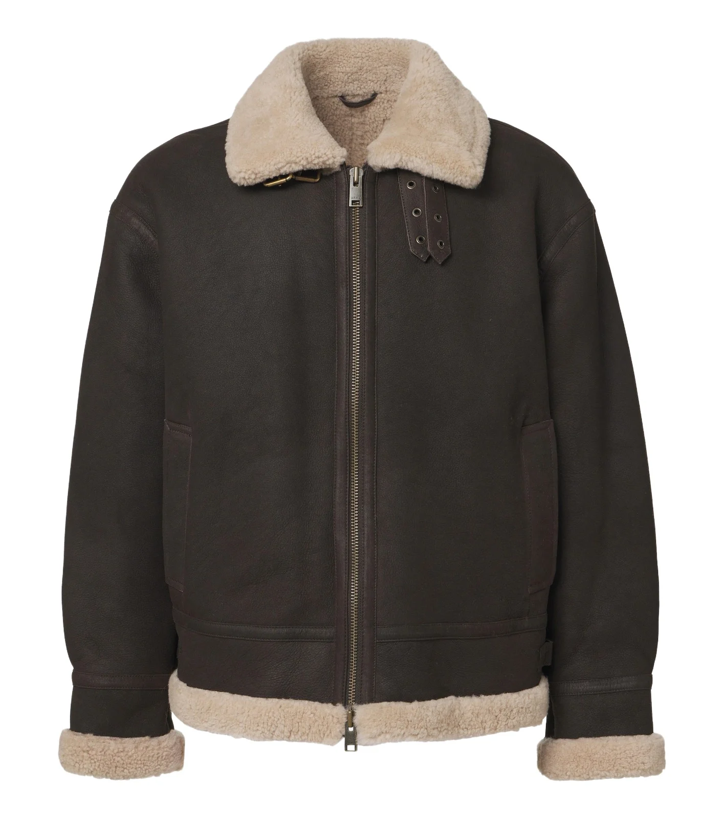 ARMA Sano shearling-lined leather jacket