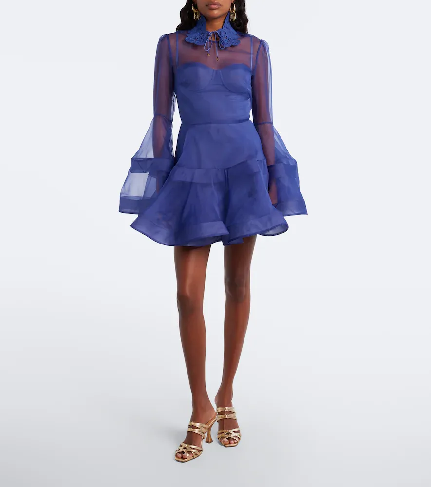 Zimmermann Clash Lantern silk organza minidress | Thumbnail 4