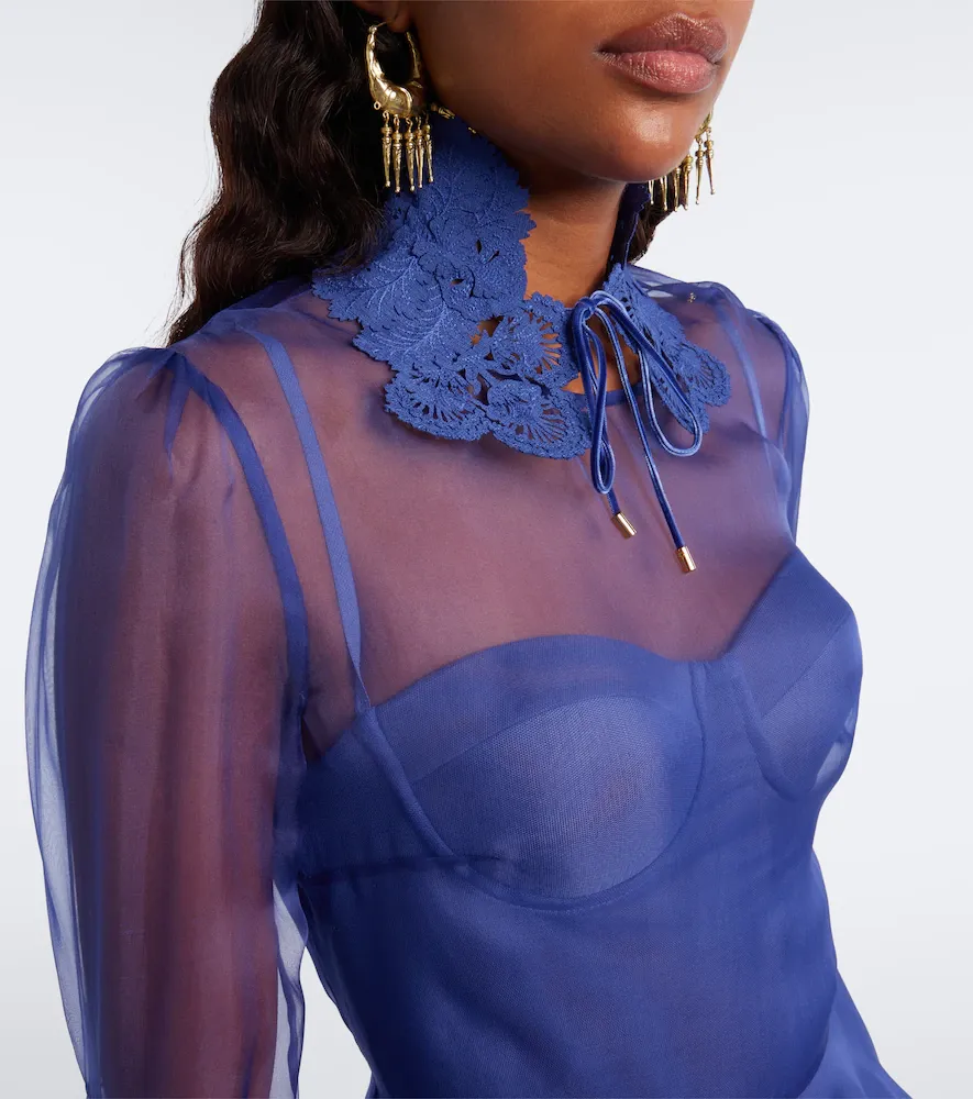 Zimmermann Clash Lantern silk organza minidress | Thumbnail 5