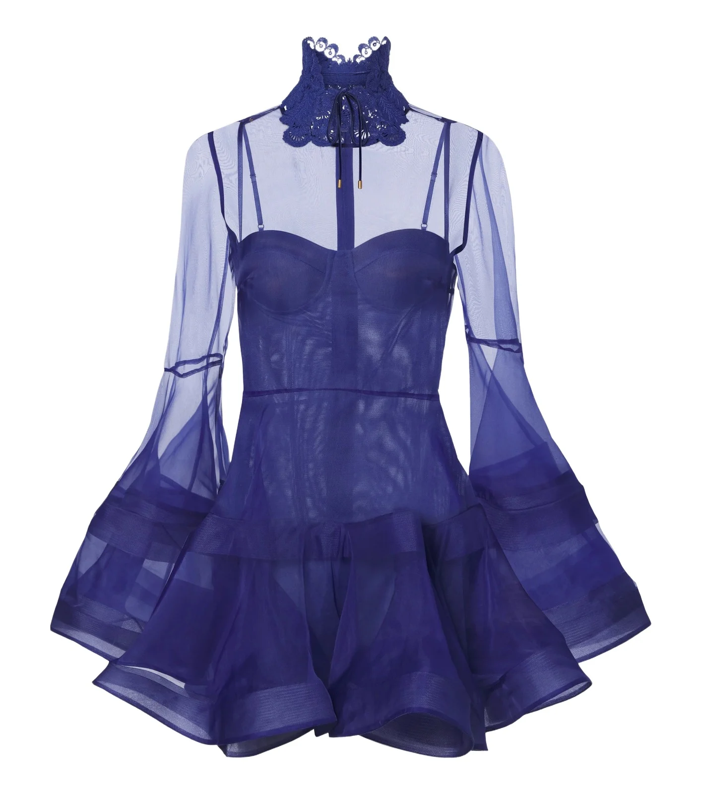 Zimmermann Clash Lantern silk organza minidress