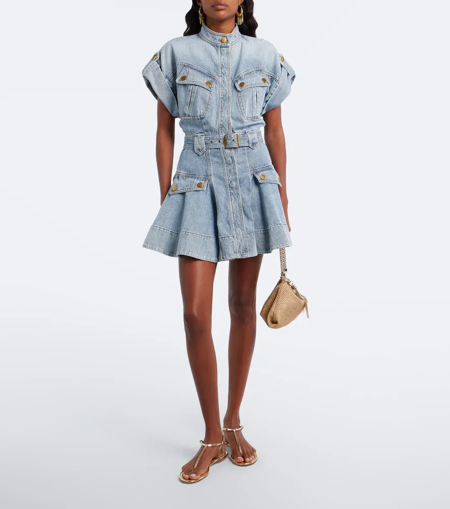 Zimmermann Belted denim minidress | Thumbnail 3 Zimmermann Belted denim minidress | Thumbnail 3