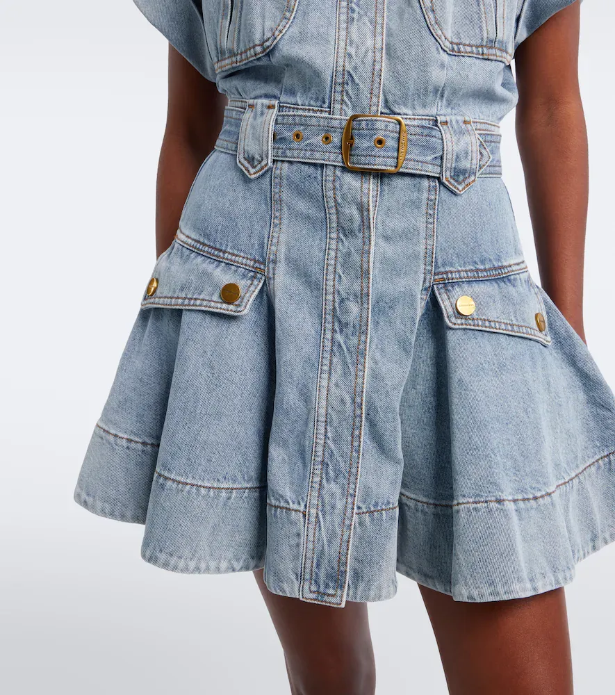 Zimmermann Belted denim minidress | Thumbnail 4 Zimmermann Belted denim minidress | Thumbnail 4