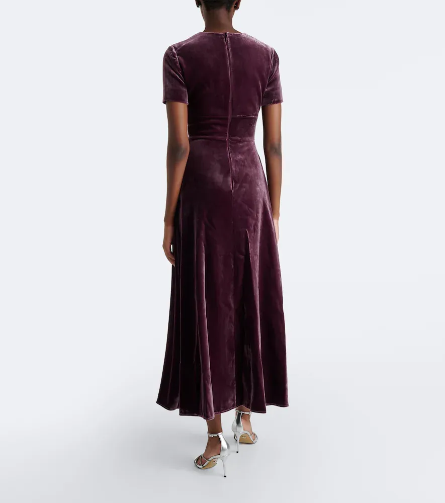Elie Saab Velvet midi dress | Thumbnail 2 Elie Saab Velvet midi dress | Thumbnail 2