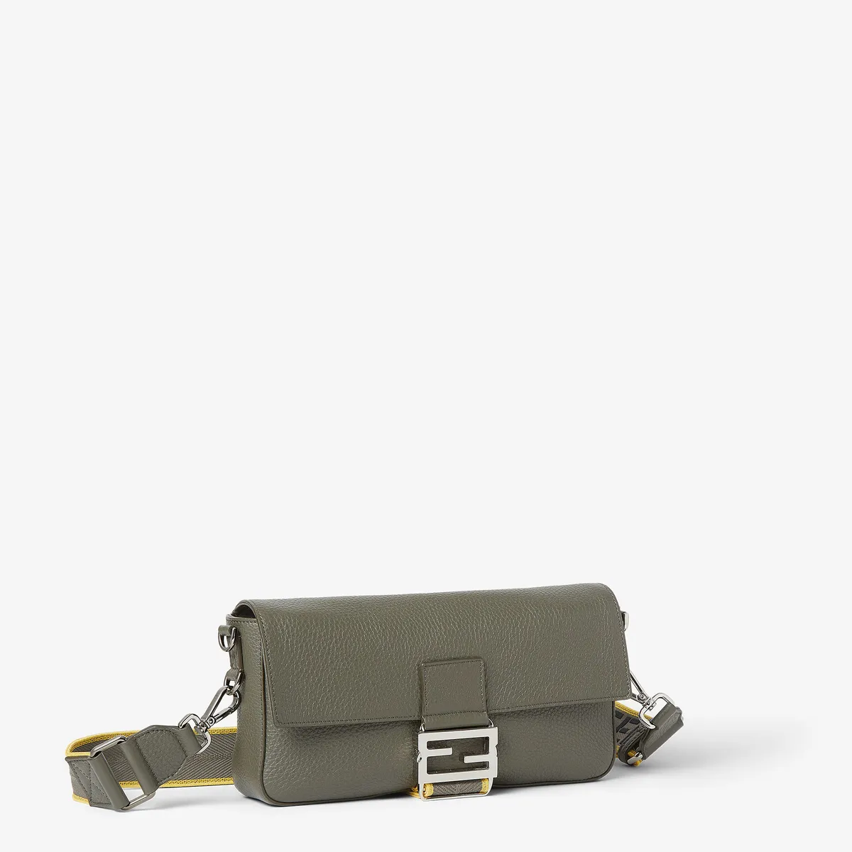 Fendi Urban Baguette Gray-Green Cuoio Romano Leather Bag | Thumbnail 2