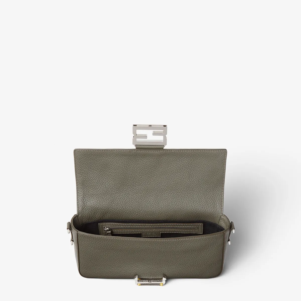 Fendi Urban Baguette Gray-Green Cuoio Romano Leather Bag | Thumbnail 4