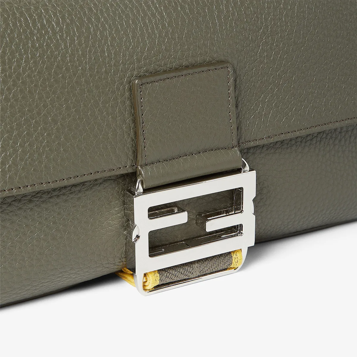 Fendi Urban Baguette Gray-Green Cuoio Romano Leather Bag | Thumbnail 5