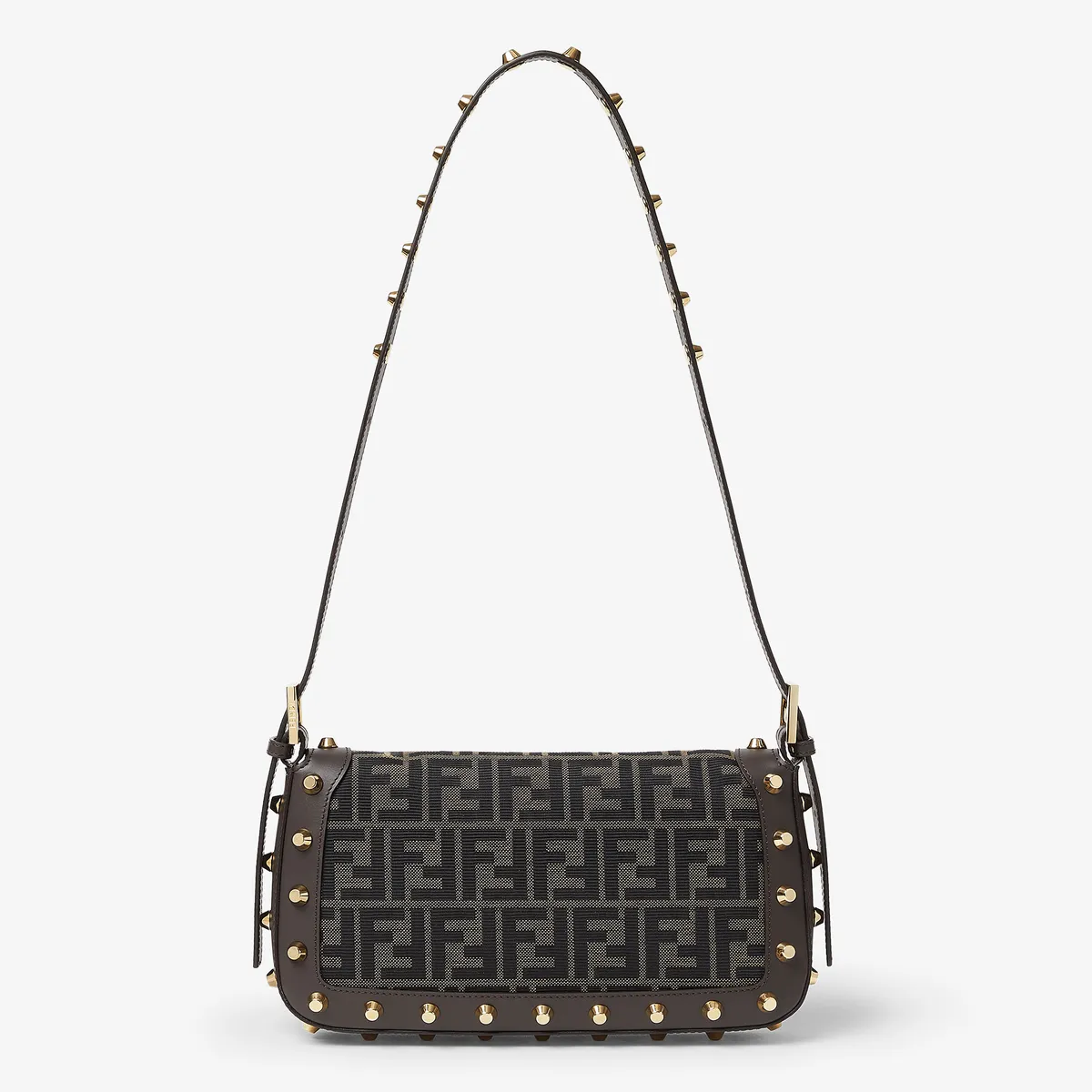 Fendi Baguette 26424 FF Zucca Jacquard Bag with Studs | Thumbnail 6 Fendi Baguette 26424 FF Zucca Jacquard Bag with Studs | Thumbnail 6