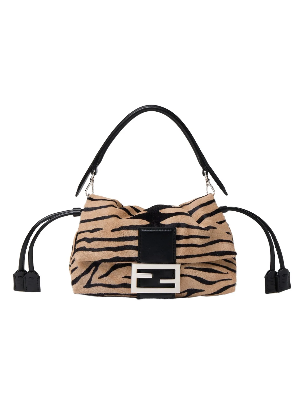 Fendi Baguette Soft Small Tiger-Stripe Print Cavallino Leather Mini-Bag