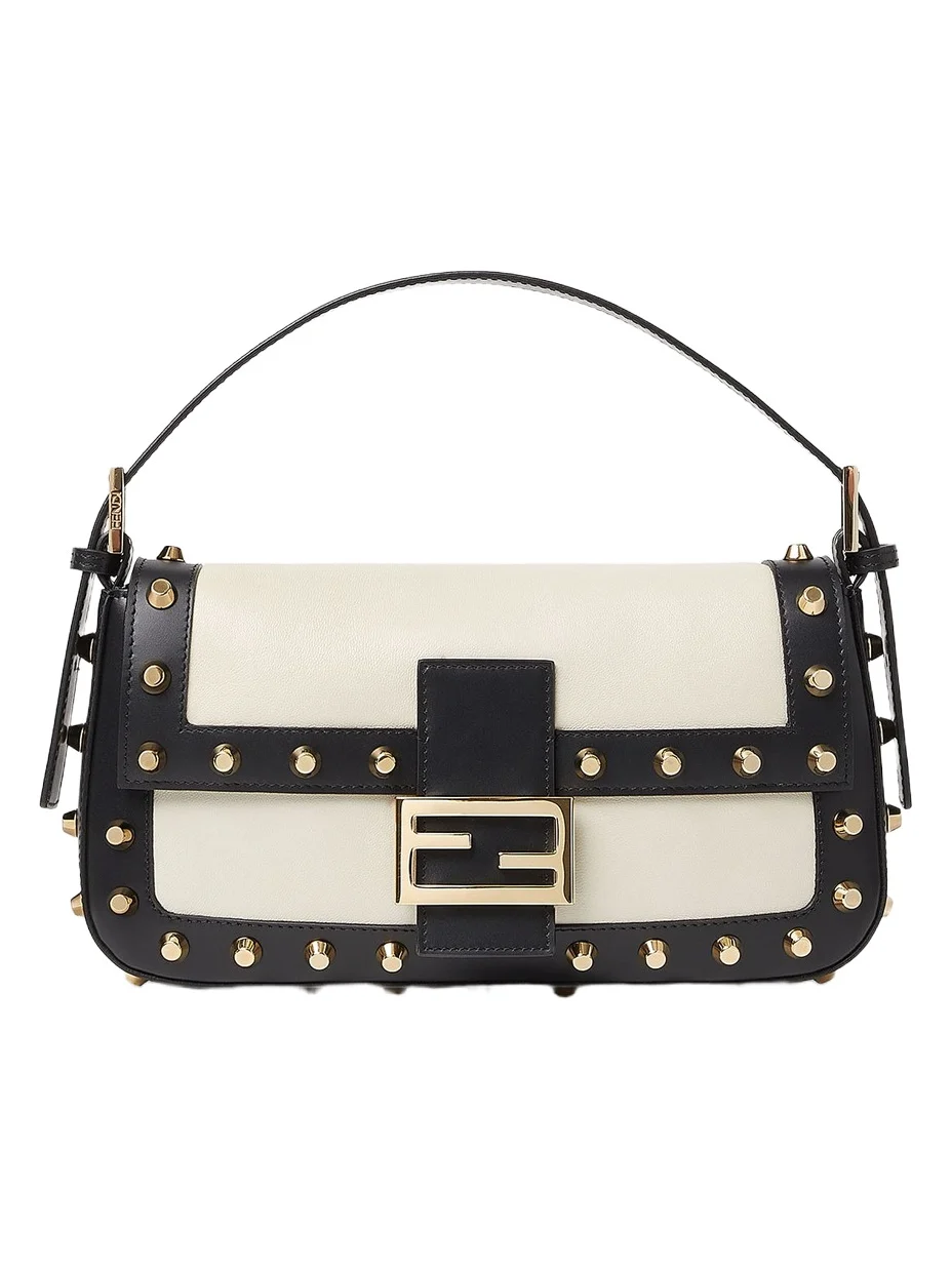 Baguette 26424 Pergamena Leather Bag with Studs Baguette 26424 Pergamena Leather Bag with Studs