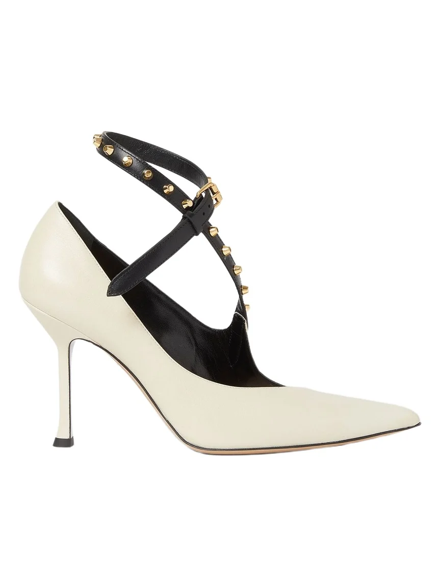 Fendi Vertigo Pergamena Leather Court Shoes