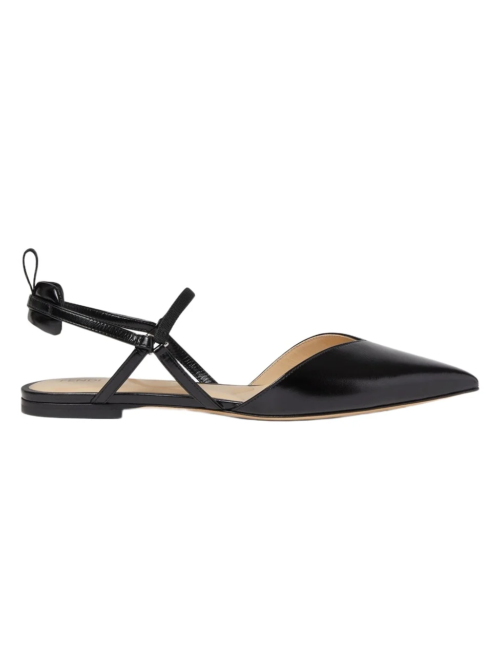 Fendi Very Colibrì Leather Low-Heeled Slingbacks