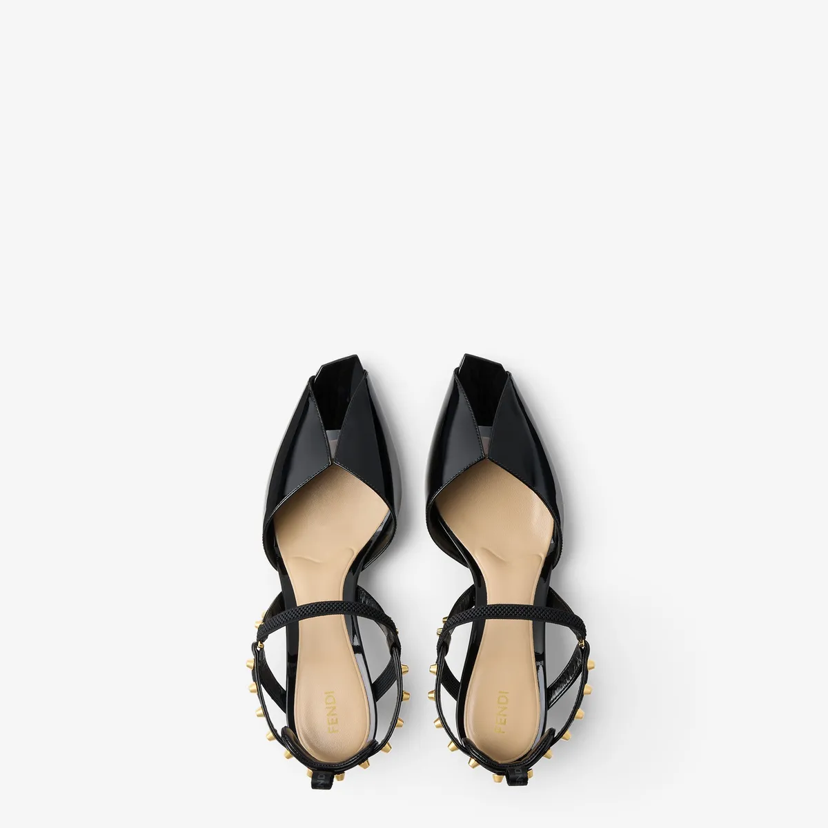 Fendi Very Colibrì Patent Leather Medium-Heeled Sandals | Thumbnail 4 Fendi Very Colibrì Patent Leather Medium-Heeled Sandals | Thumbnail 4