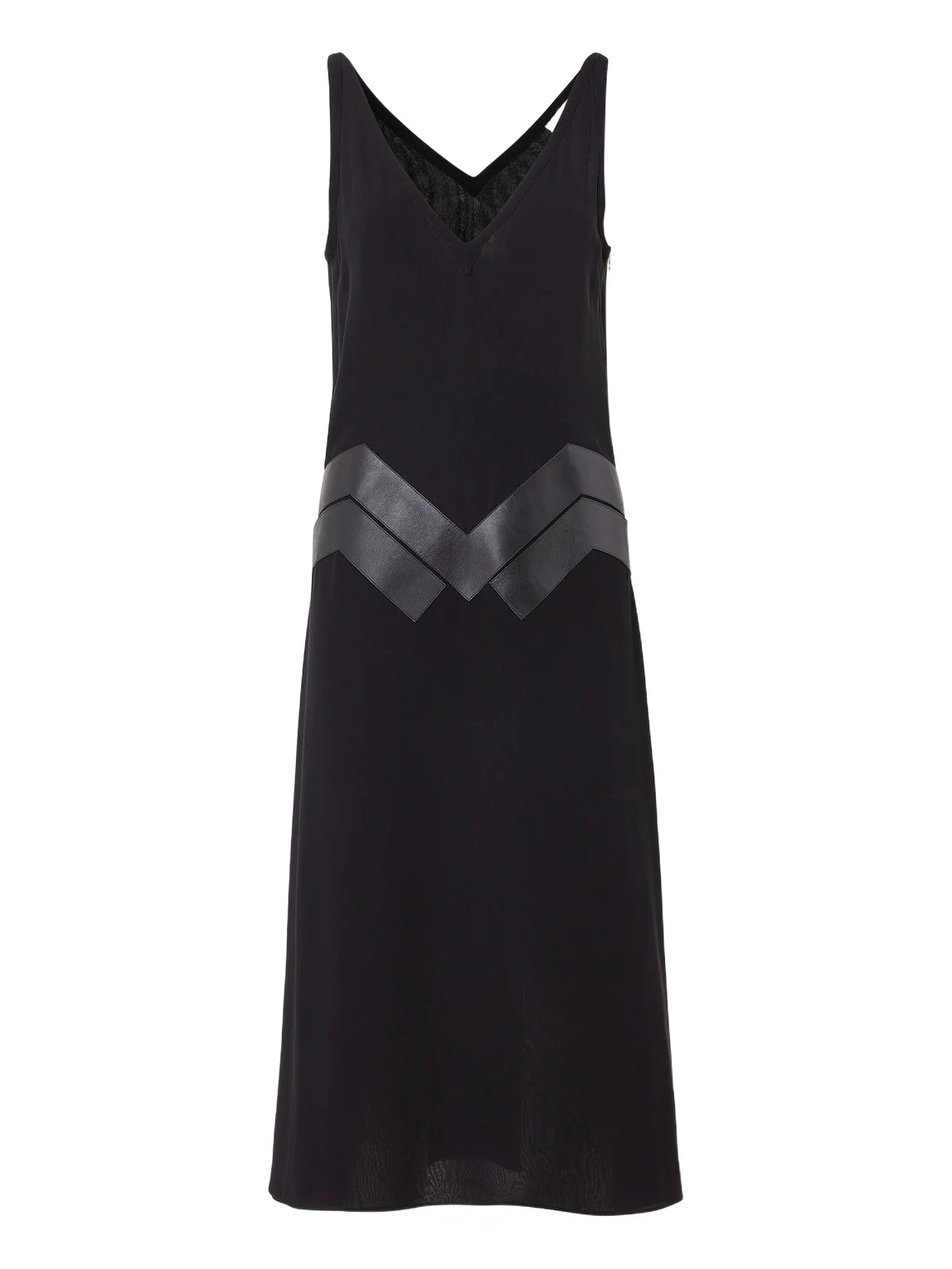 Fendi Georgette and Leather Dress