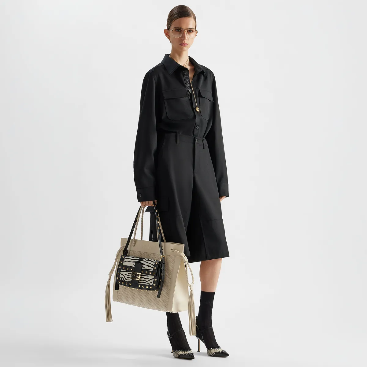 Fendi Grain De Poudre Bermuda Shorts | Thumbnail 4 Fendi Grain De Poudre Bermuda Shorts | Thumbnail 4