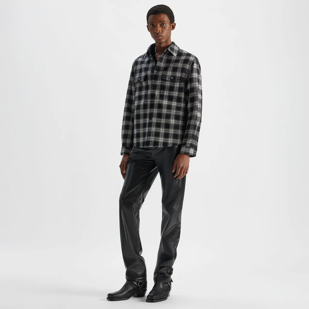 Fendi Check Wool and Wool Felt Jacket | Thumbnail 4