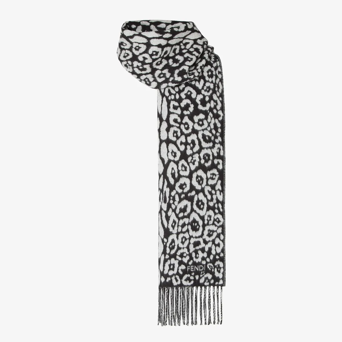 Fendi Wool Scarf with Animalier Jaguar Motif | Thumbnail 3