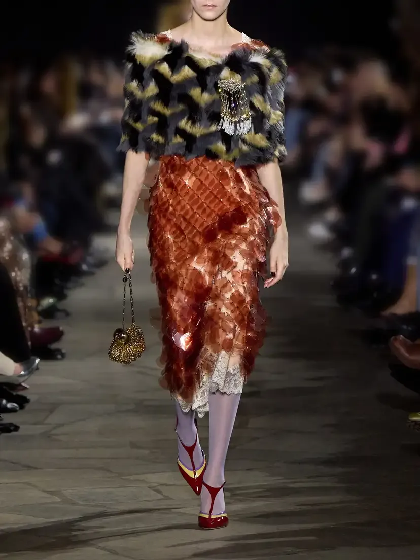 Rabanne Sequined Chainmail Midi Skirt | Thumbnail 6