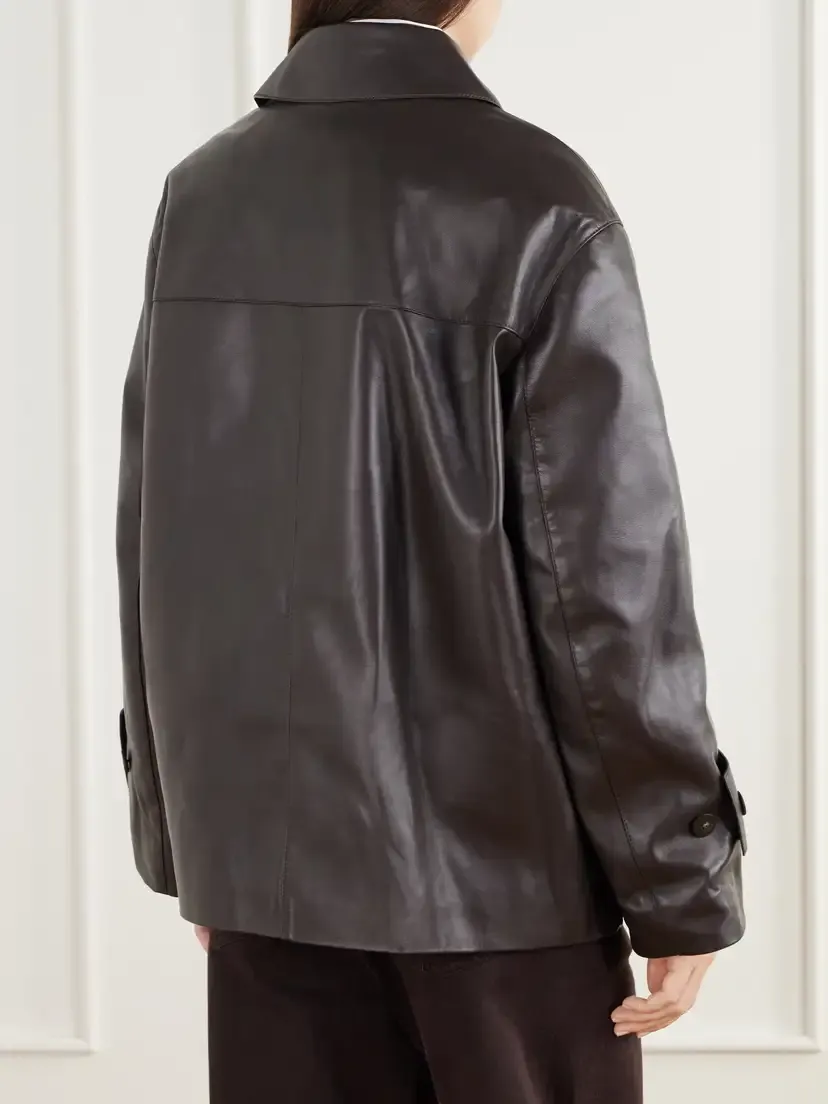 Joseph Delia Double-breasted Leather Jacket | Thumbnail 4 Joseph Delia Double-breasted Leather Jacket | Thumbnail 4