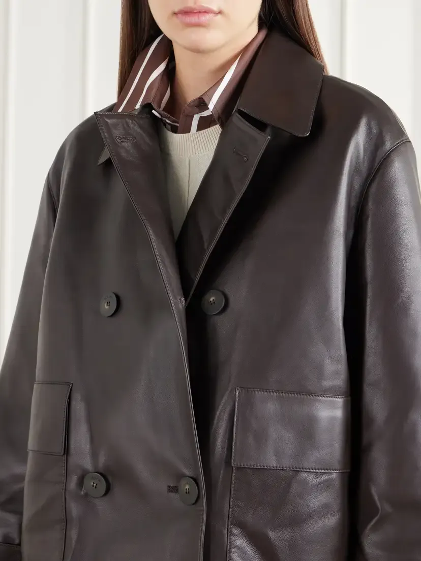 Joseph Delia Double-breasted Leather Jacket | Thumbnail 5 Joseph Delia Double-breasted Leather Jacket | Thumbnail 5