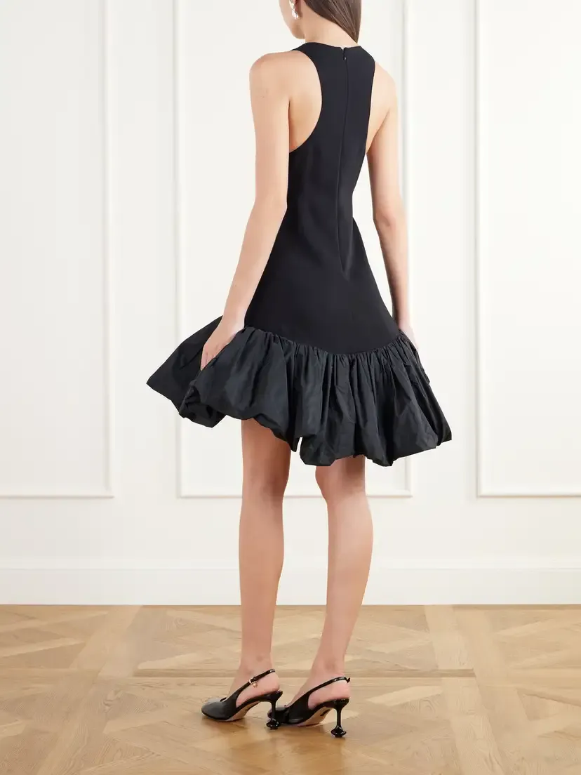 Stella McCartney Taffeta-trimmed Cady Peplum Mini Dress | Thumbnail 3 Stella McCartney Taffeta-trimmed Cady Peplum Mini Dress | Thumbnail 3