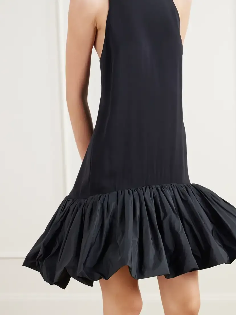 Stella McCartney Taffeta-trimmed Cady Peplum Mini Dress | Thumbnail 4 Stella McCartney Taffeta-trimmed Cady Peplum Mini Dress | Thumbnail 4