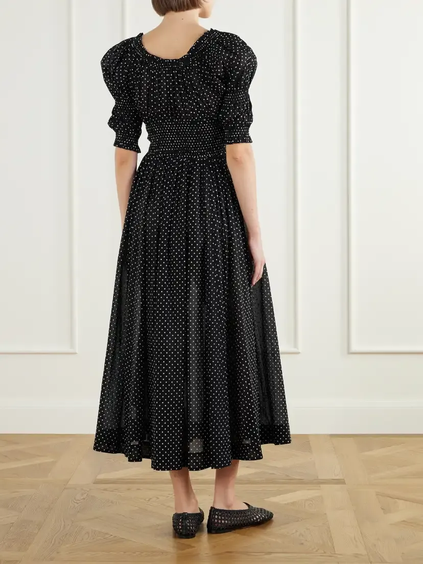 DÔEN Ischia Polka-dot Organic Cotton-voile Midi Dress | Thumbnail 3 DÔEN Ischia Polka-dot Organic Cotton-voile Midi Dress | Thumbnail 3