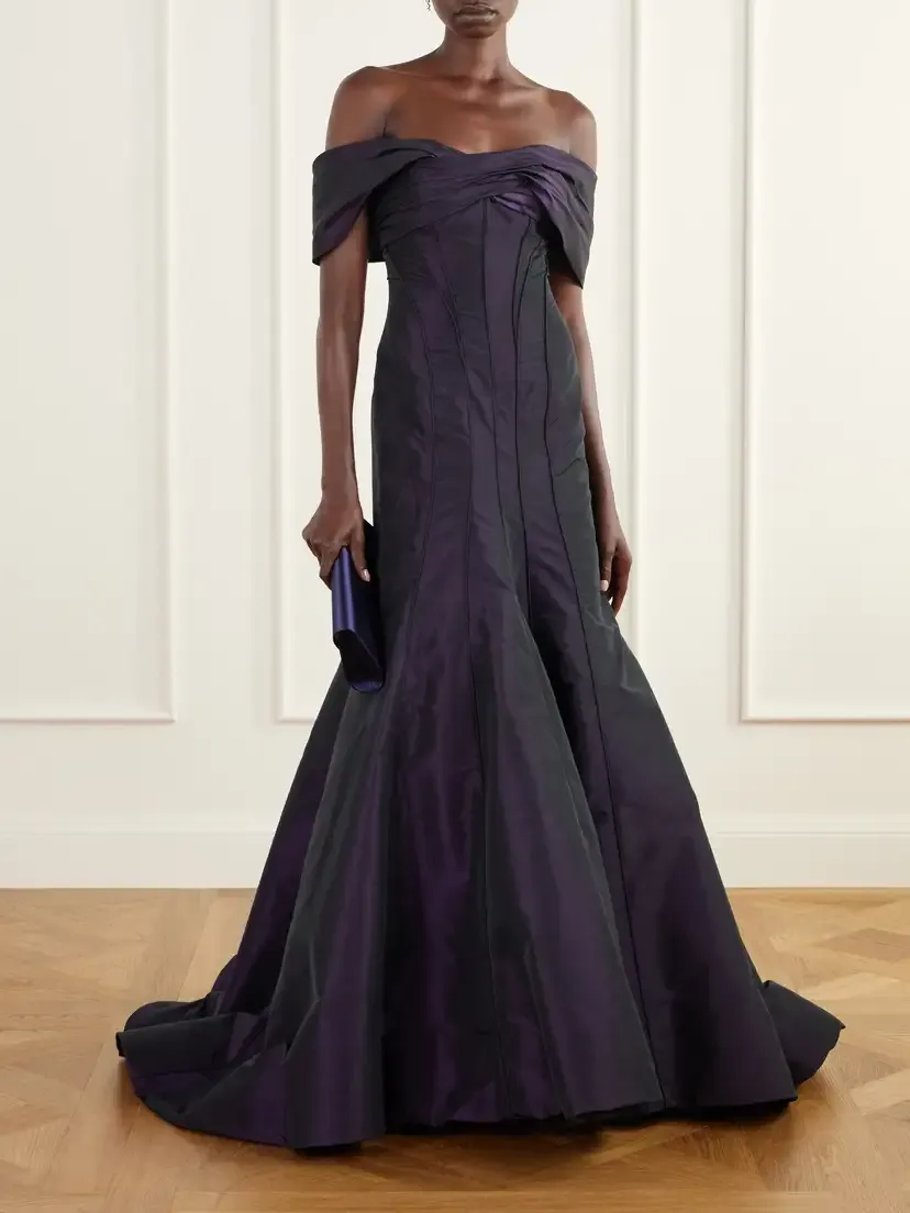 Marmar Halim Paneled Taffeta Corset Gown | Thumbnail 2 Marmar Halim Paneled Taffeta Corset Gown | Thumbnail 2