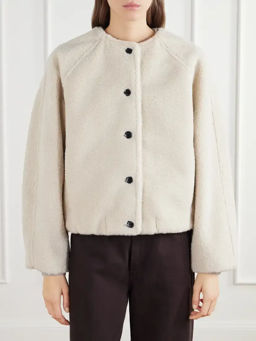 Citizens of Humanity Cropped Plush Bomber Jacket | Thumbnail 3 Citizens of Humanity Cropped Plush Bomber Jacket | Thumbnail 3