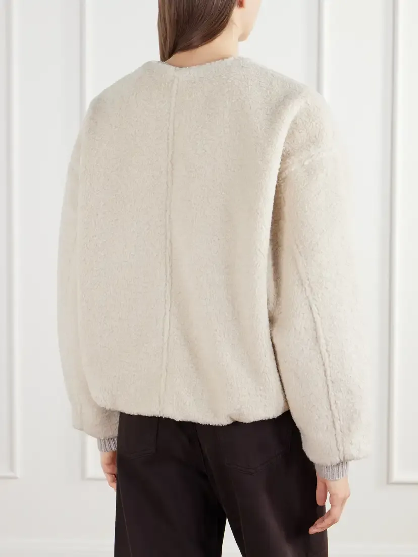 Citizens of Humanity Cropped Plush Bomber Jacket | Thumbnail 4 Citizens of Humanity Cropped Plush Bomber Jacket | Thumbnail 4