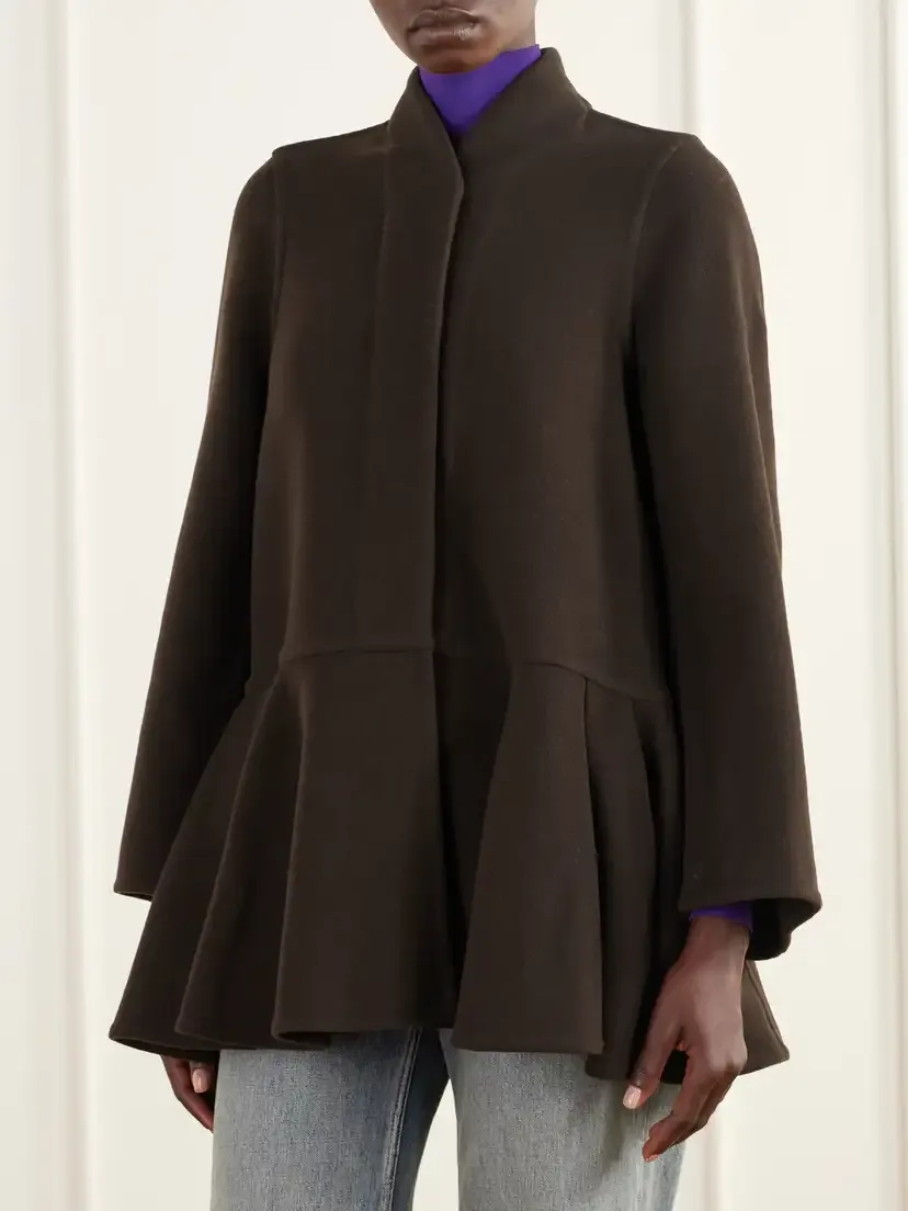 Loewe Peplum Brushed Wool-blend Coat | Thumbnail 3 Loewe Peplum Brushed Wool-blend Coat | Thumbnail 3