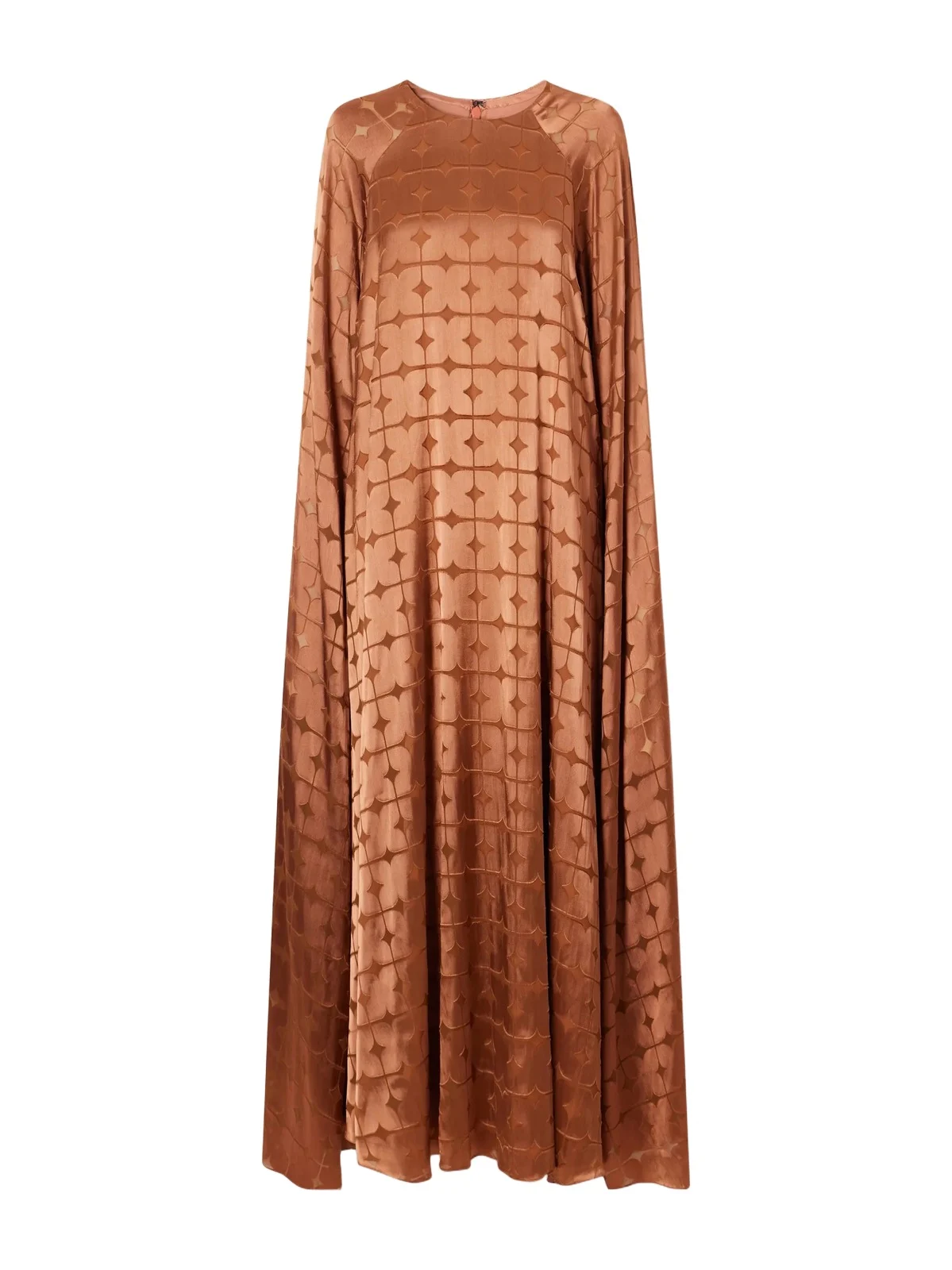 Dima Ayad Cape-effect Satin-jacquard Gown