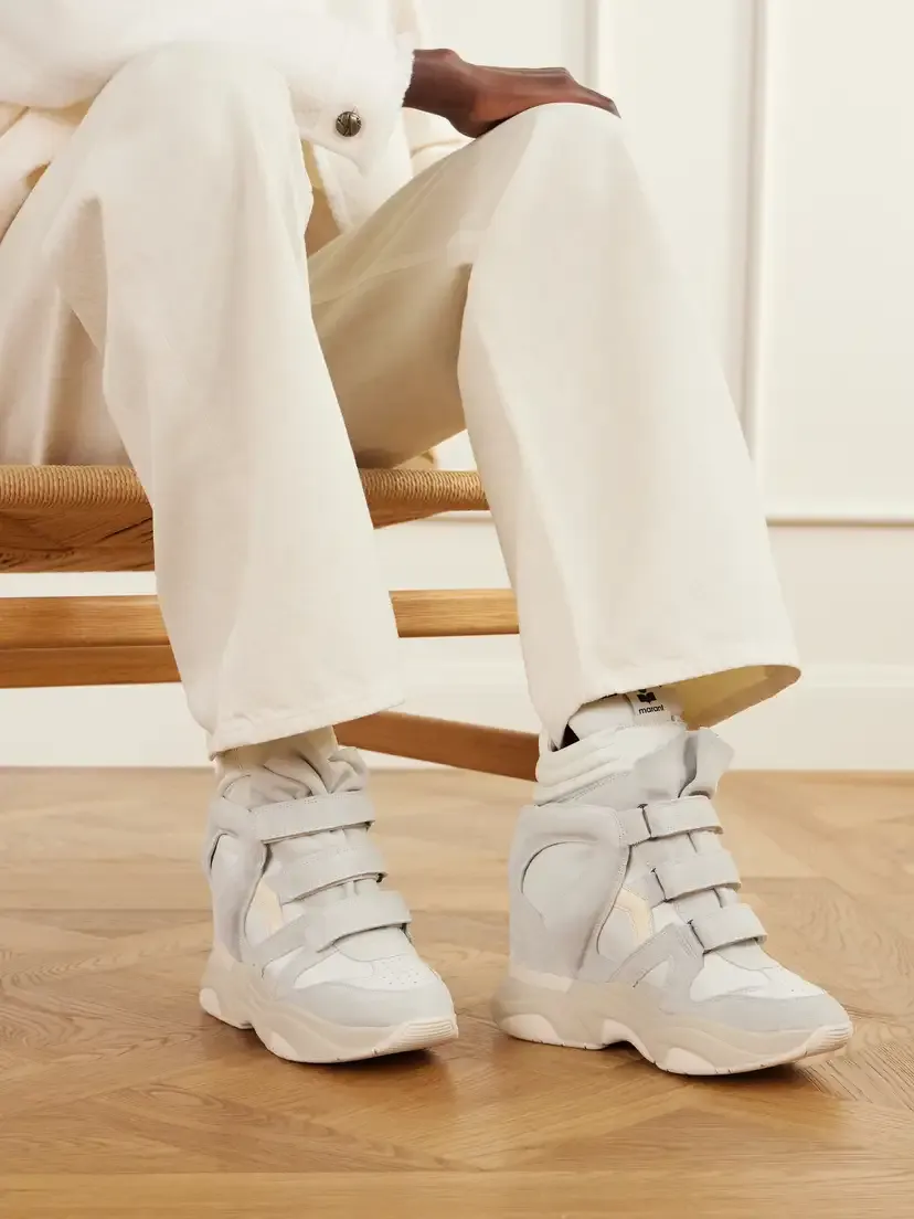 Isabel Marant Balskee Leather And Suede High-top Wedge Sneakers | Thumbnail 2 Isabel Marant Balskee Leather And Suede High-top Wedge Sneakers | Thumbnail 2