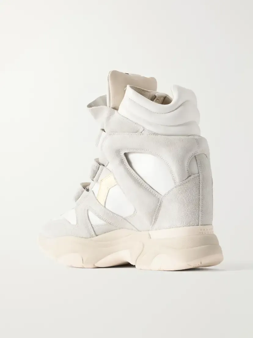 Isabel Marant Balskee Leather And Suede High-top Wedge Sneakers | Thumbnail 3 Isabel Marant Balskee Leather And Suede High-top Wedge Sneakers | Thumbnail 3