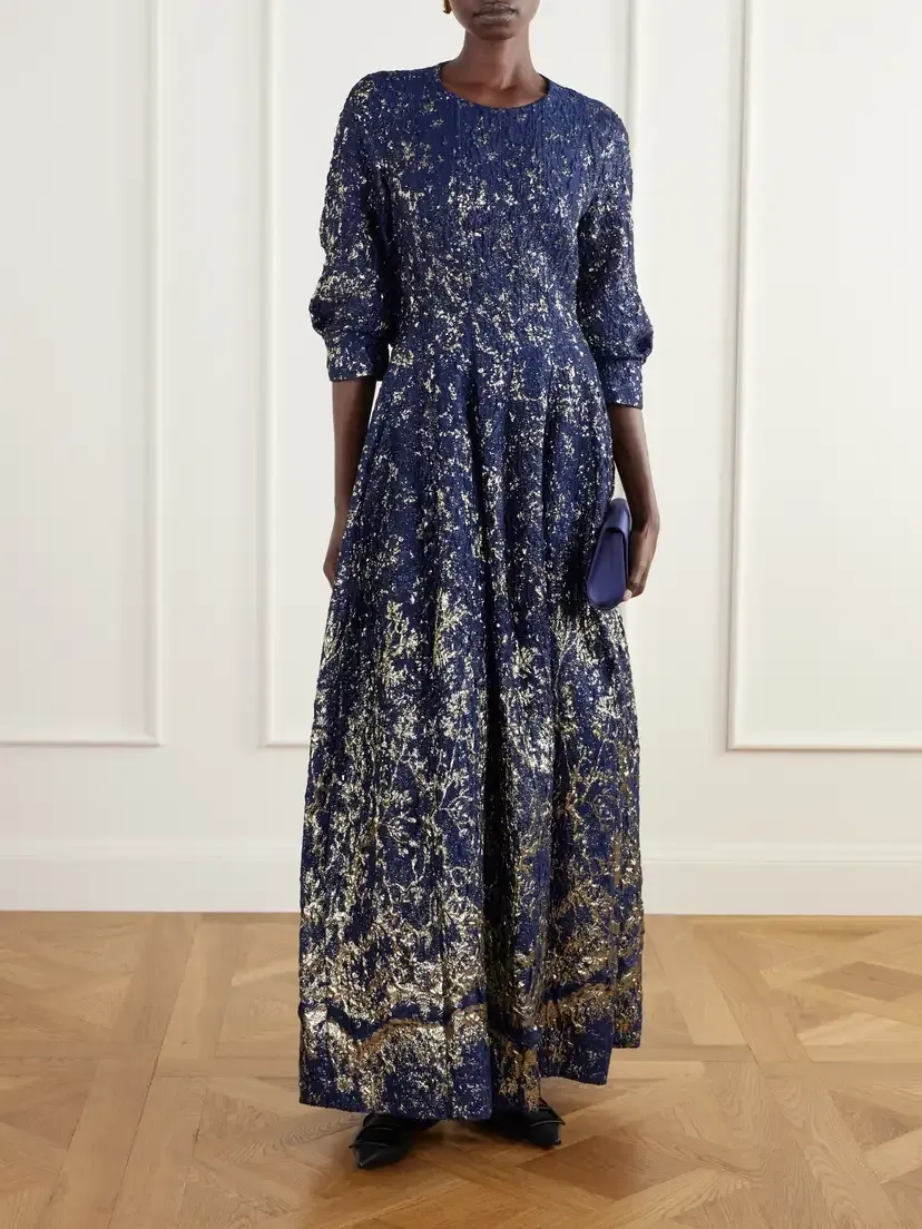 Simkhai Claravelle Floral-jacquard Gown | Thumbnail 2 Simkhai Claravelle Floral-jacquard Gown | Thumbnail 2