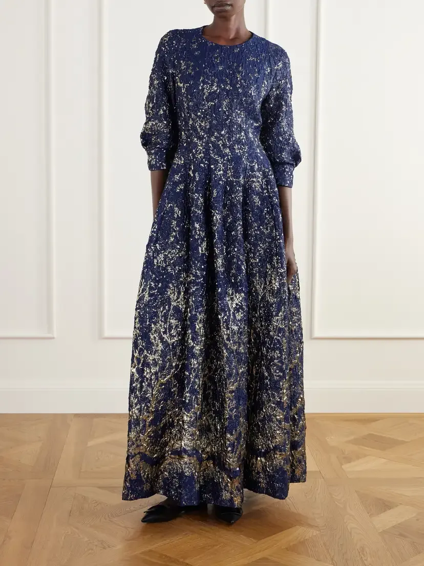 Simkhai Claravelle Floral-jacquard Gown | Thumbnail 3 Simkhai Claravelle Floral-jacquard Gown | Thumbnail 3