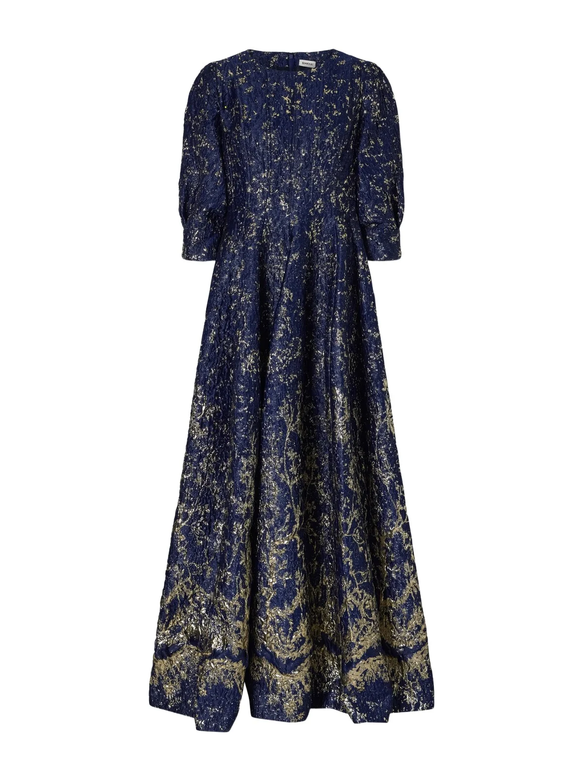 Claravelle Floral-jacquard Gown Claravelle Floral-jacquard Gown